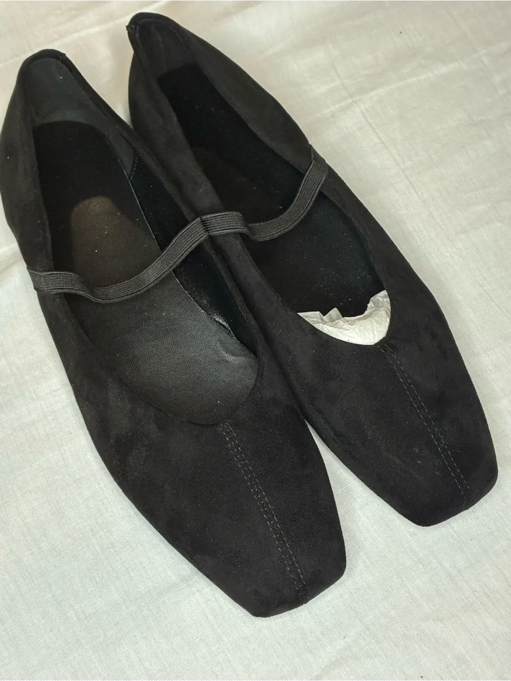 Men's Black Suede Slip-On Dress Shoes with Elastic Strap